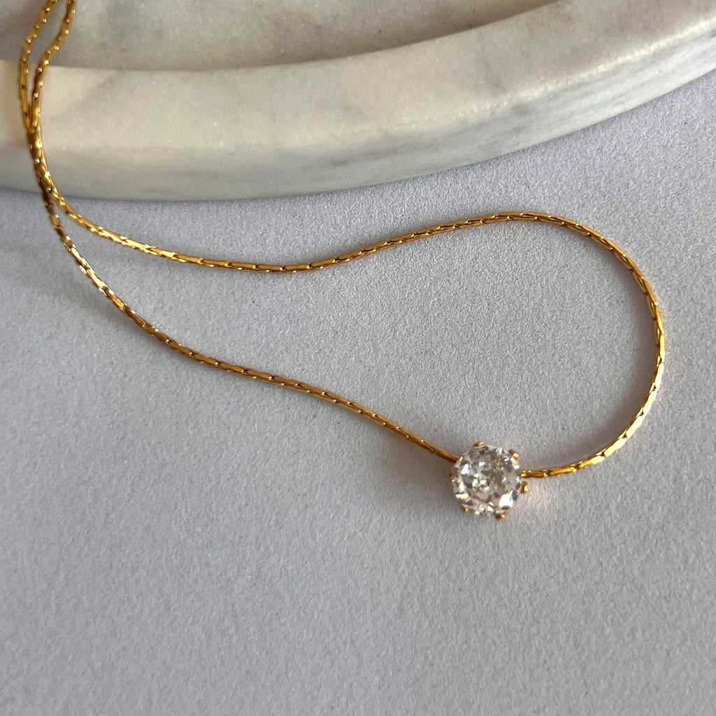 Petite Solitaire Necklace