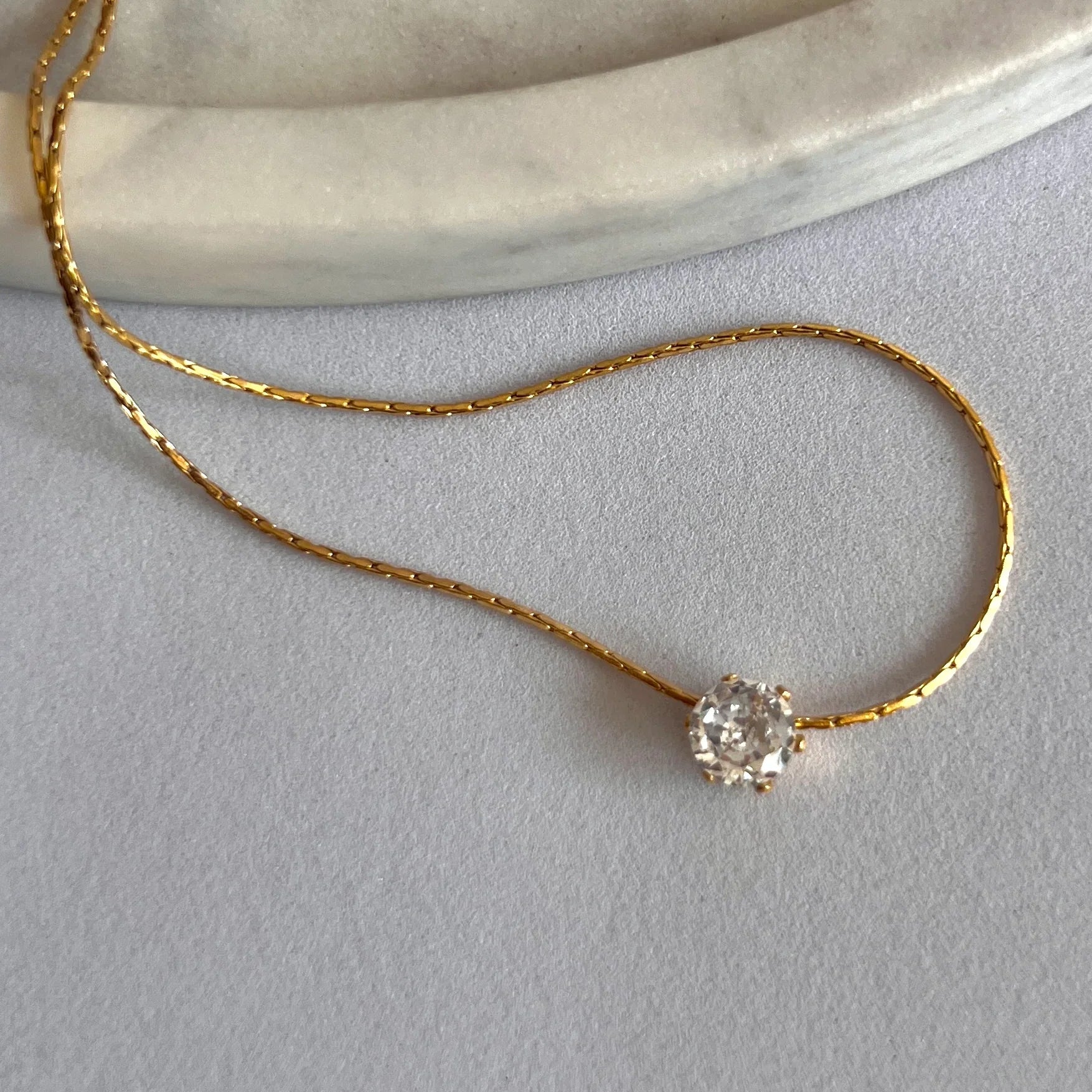 Petite Solitaire Necklace