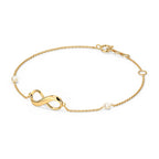 Minimal Pearl Infinity Bracelet