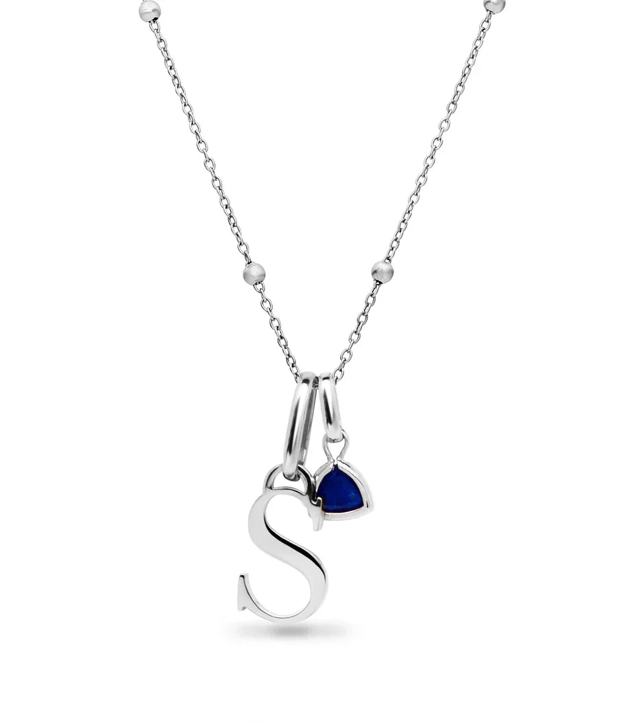 Personalized Initial & Droplet Birthstone