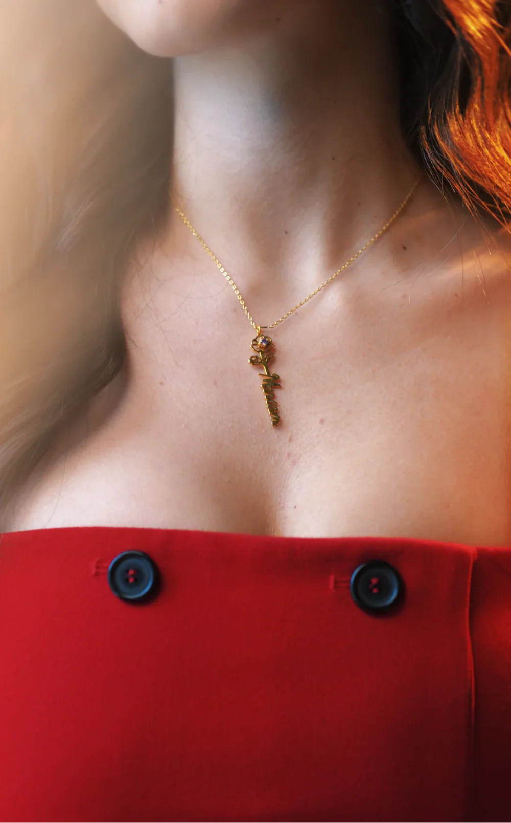 Birth Flower Necklace With Name