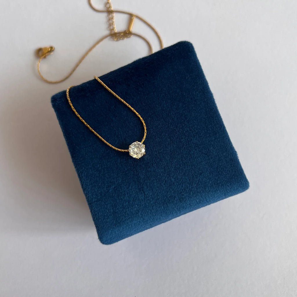 Petite Solitaire Necklace
