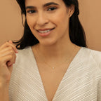 Bezel Diamond Initial Necklace