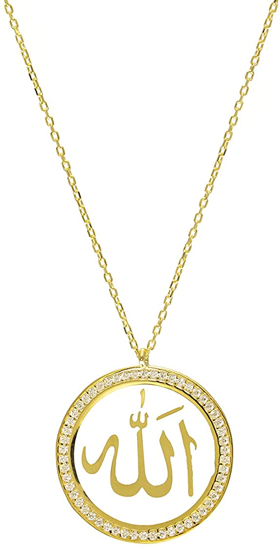 Allah Zircoon Cut Necklace
