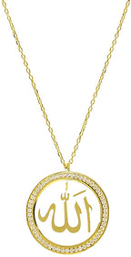 Allah Zircoon Cut Necklace
