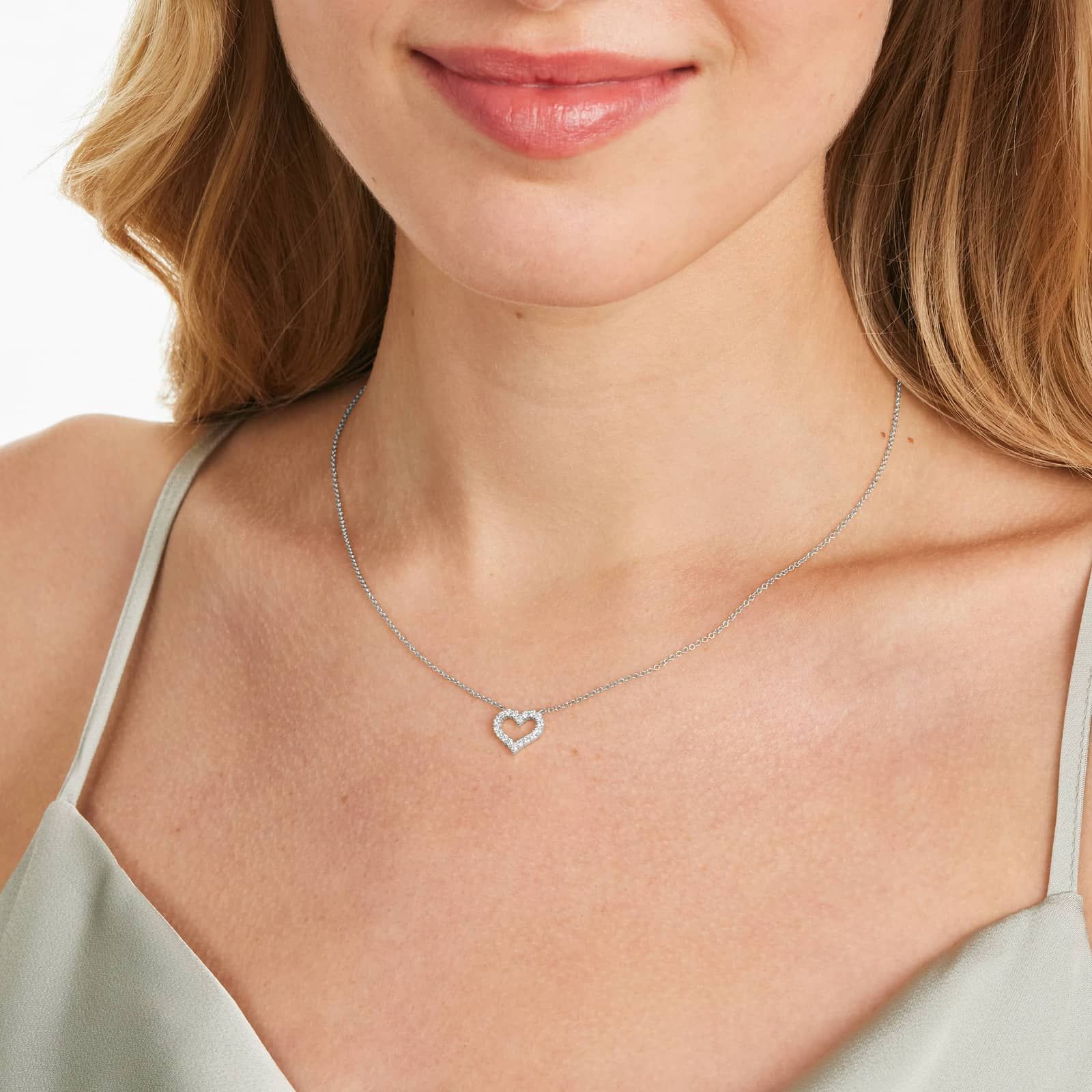 Petite Heart Diamond Necklace