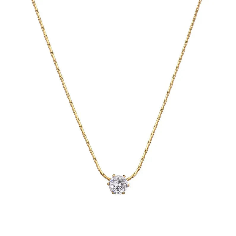 Petite Solitaire Necklace