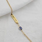 Personalized Evil Eye Charm Bracelet