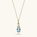 Aquamarine Oval Necklace