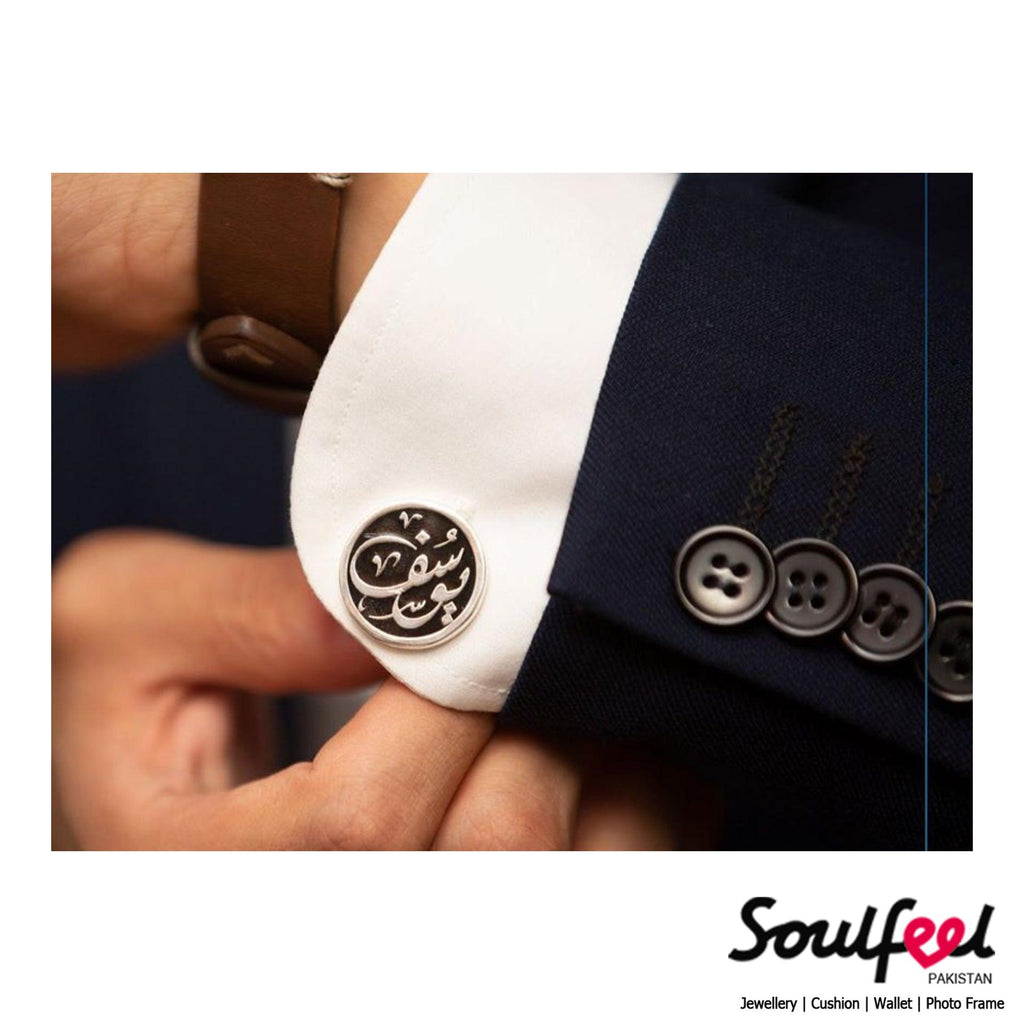 Calligraphic Stone Cufflinks