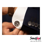 Calligraphic Stone Cufflinks