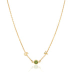 Initials & Birthstone Necklace