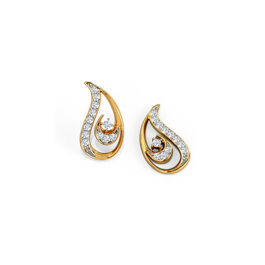 Zoey Swirl Diamond Earrings