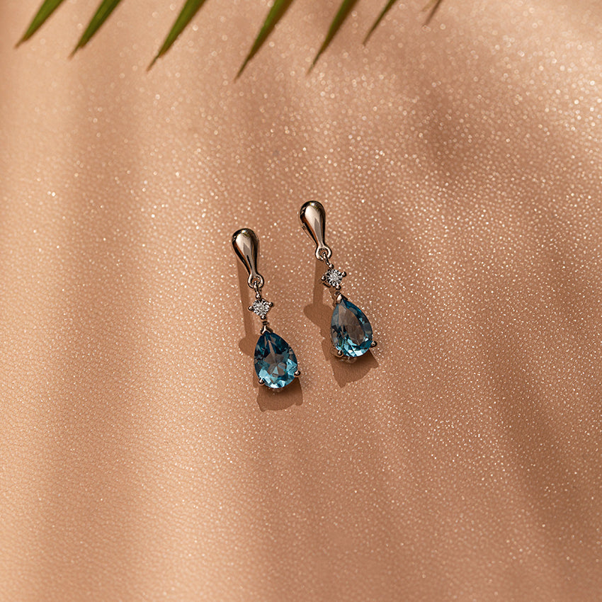 The Aquamarine Drop Earrings