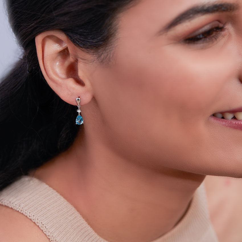 The Aquamarine Drop Earrings