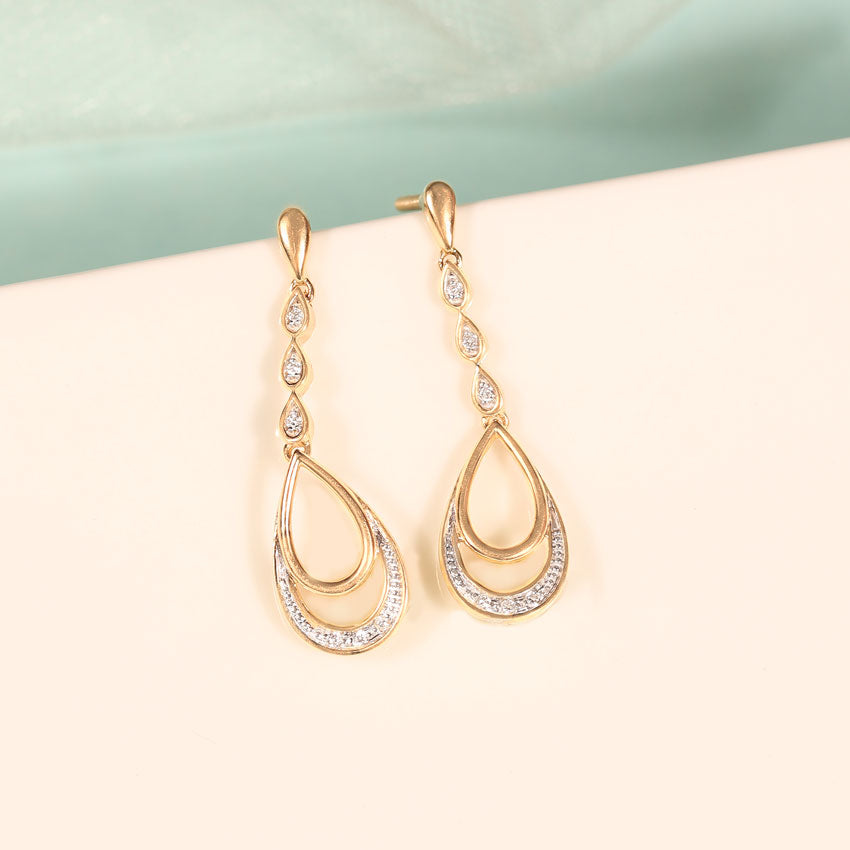 The Queen Diamond Earrings - Pure 925 Silver