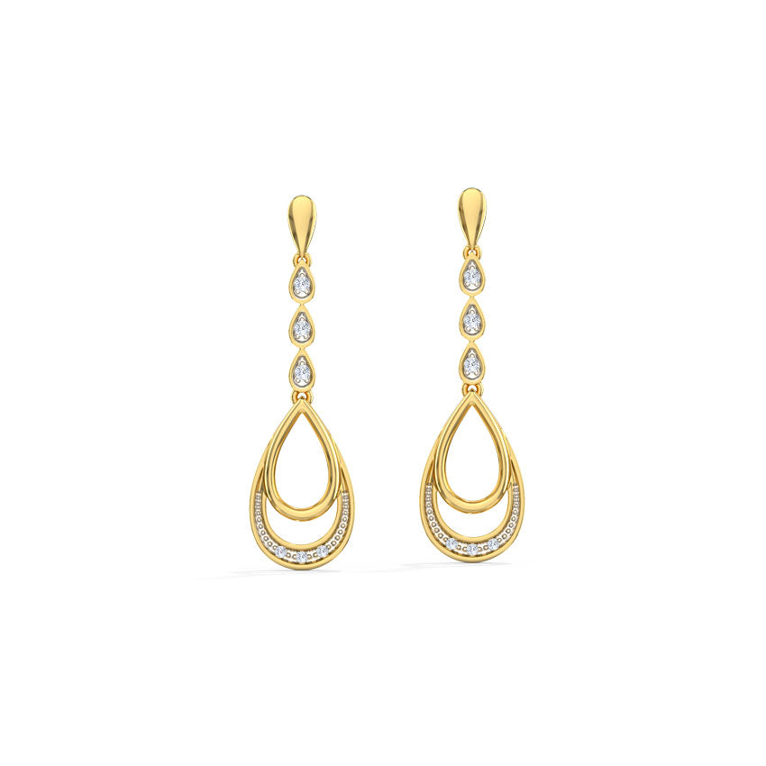 The Queen Diamond Earrings - Pure 925 Silver