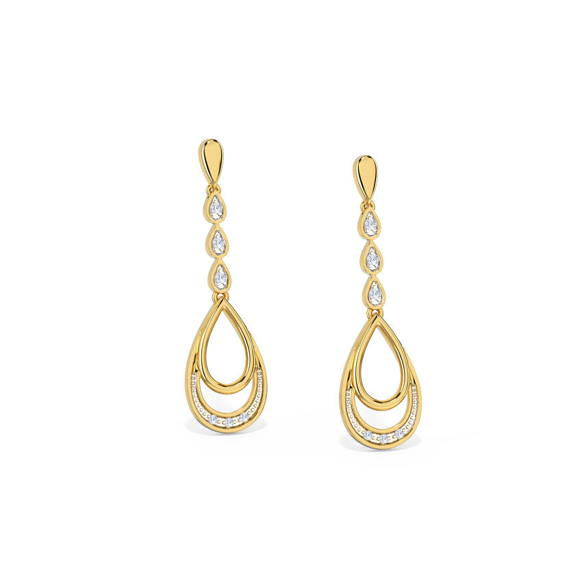 The Queen Diamond Earrings - Pure 925 Silver