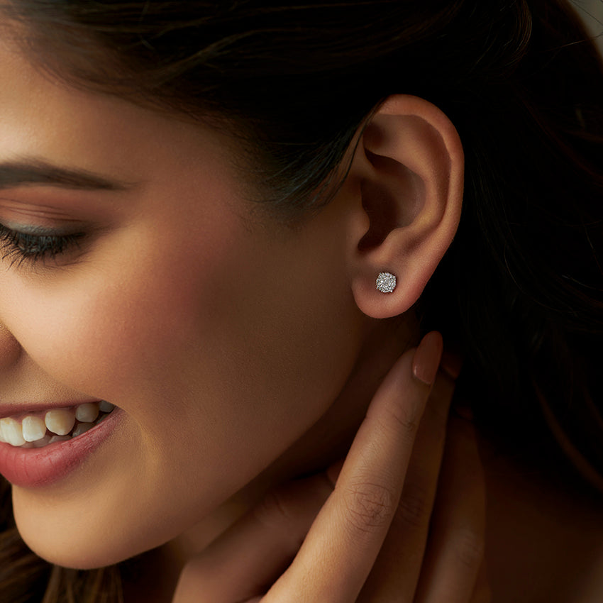 Casual Diamond Earrings - Pure Silver