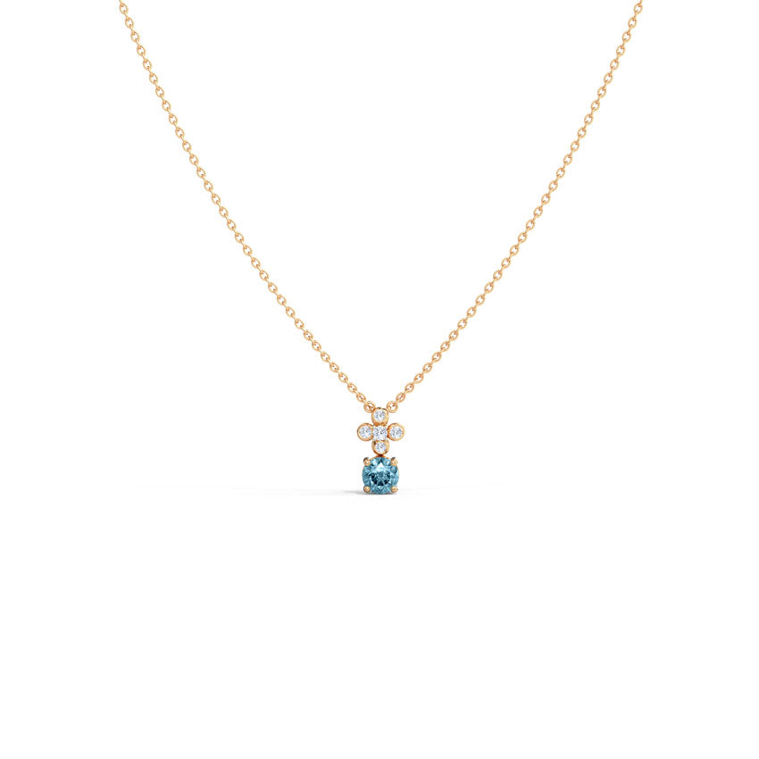 Minimal Aquamarine Necklace