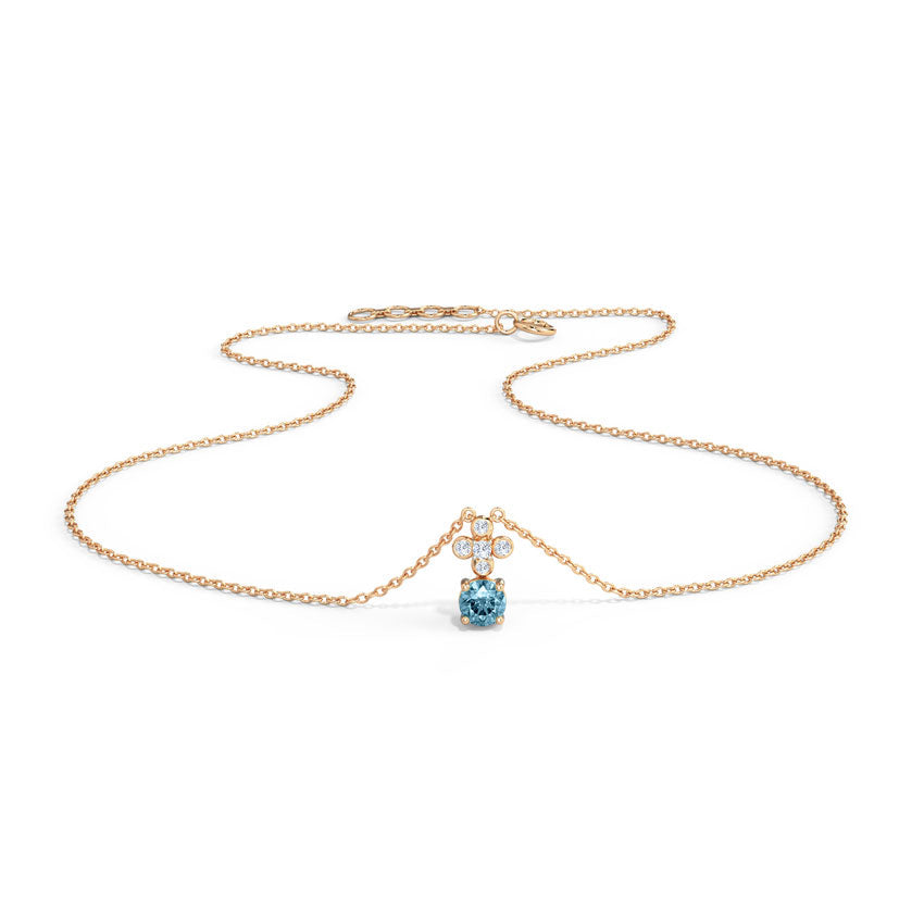 Minimal Aquamarine Necklace