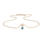 Minimal Aquamarine Necklace