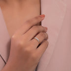 Mahira Diamond Band Ring | Pure Silver 925