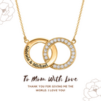 DOUBLE RING - ZIRCOON NECKLACE