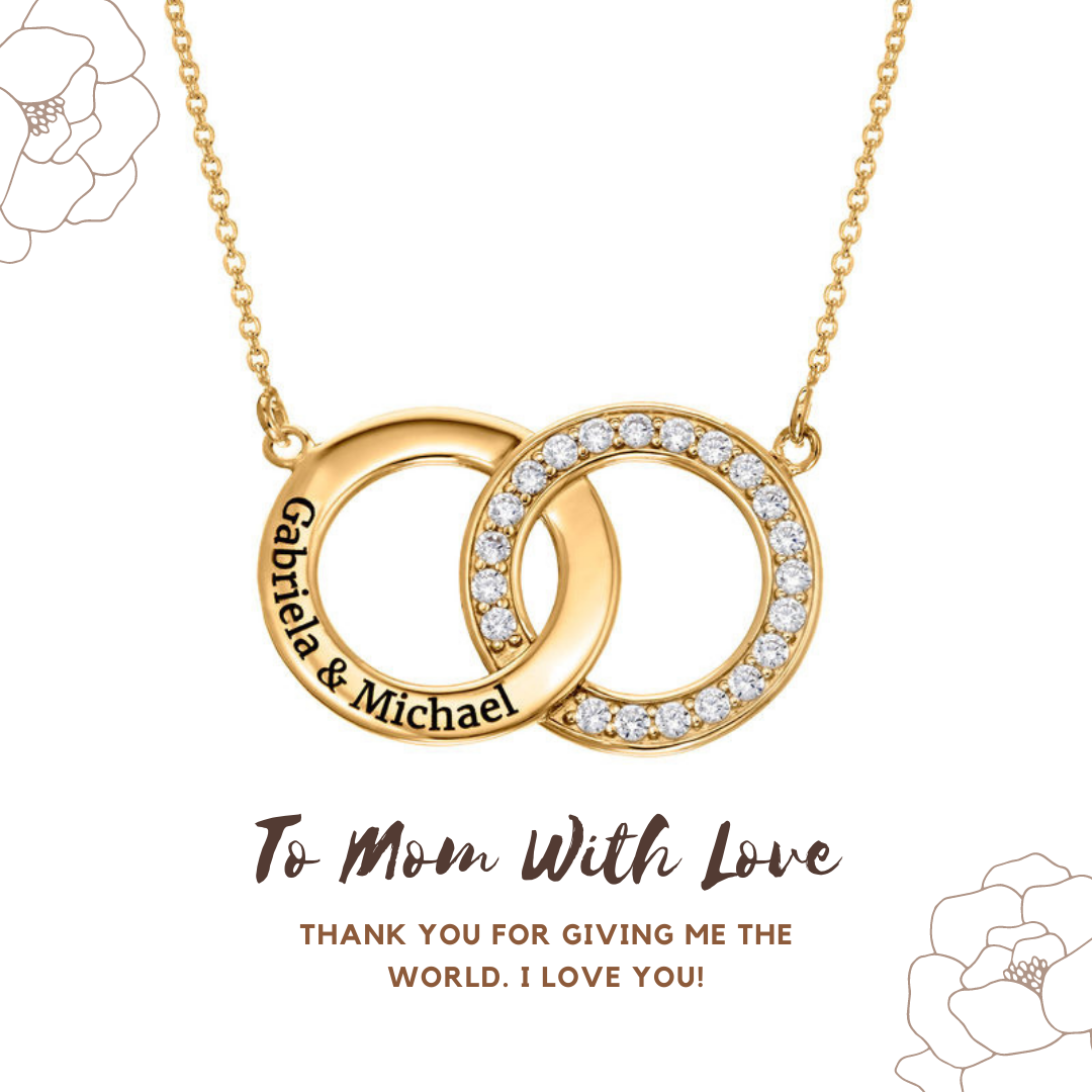 DOUBLE RING - ZIRCOON NECKLACE