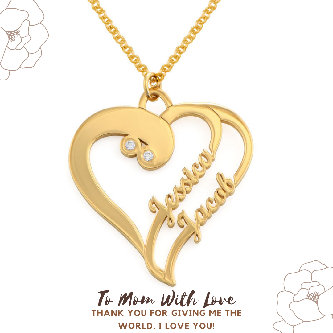 TWO HEARTS FOREVER ONE DIAMOND NECKLACE