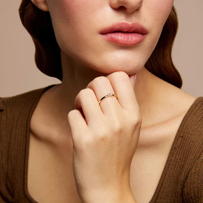 Minimal Baguette Ring | Silver 925 Ring