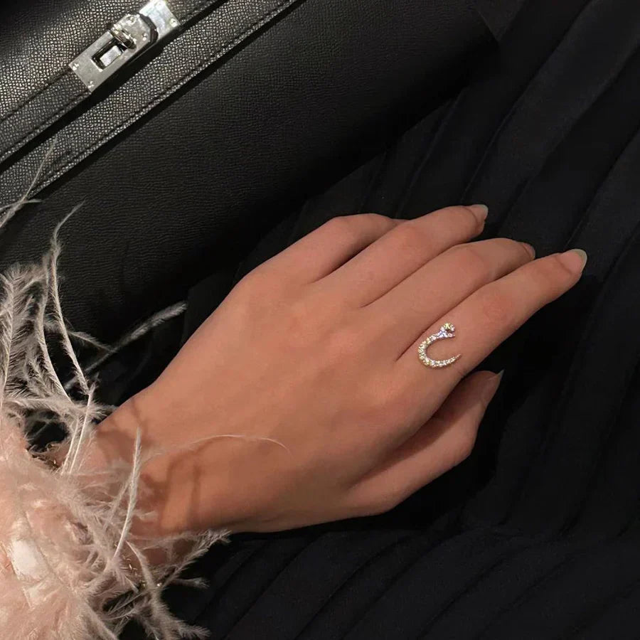 Glow Arabic Initial Ring