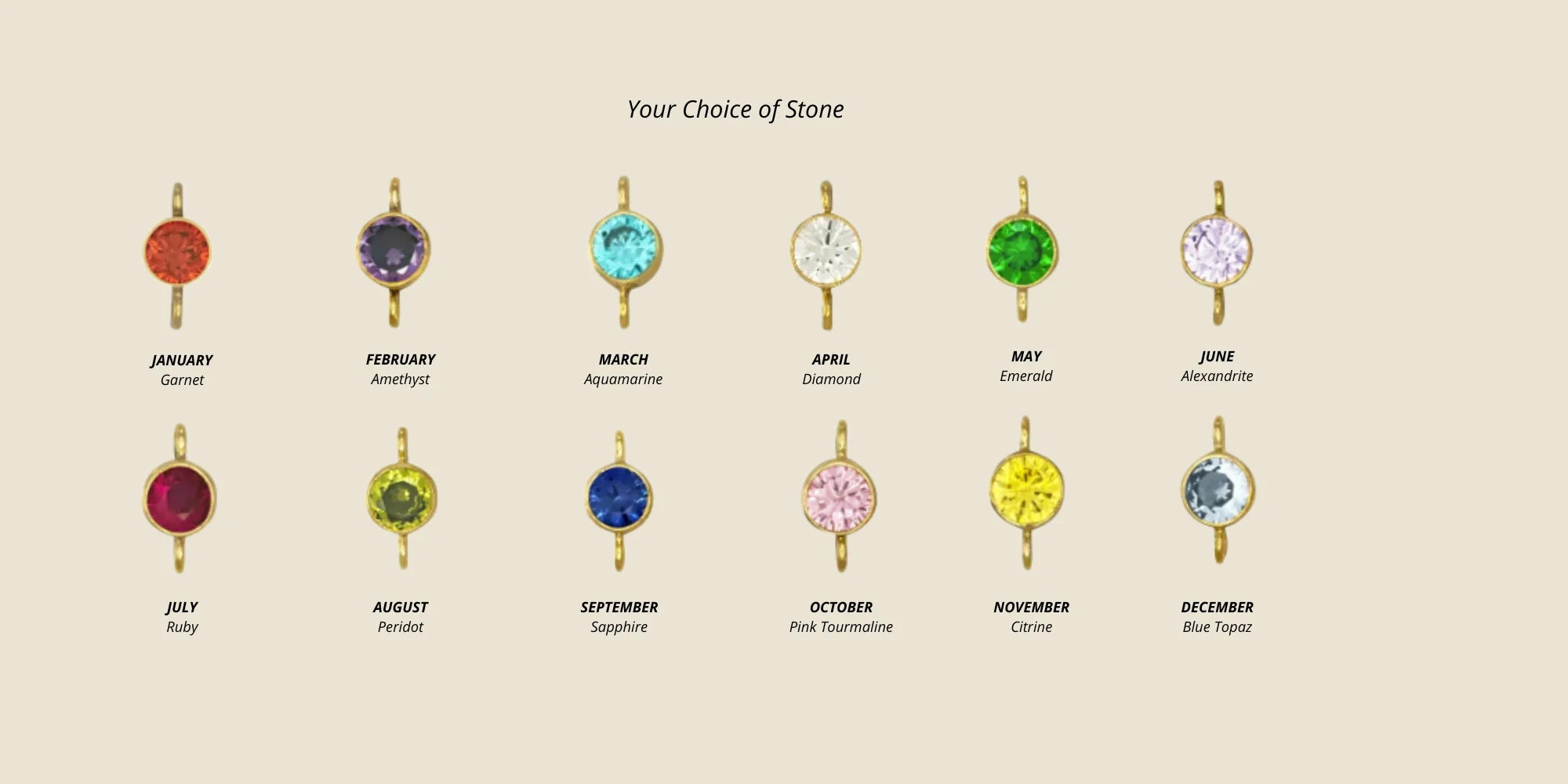 Tiny Disc Initial Birthstone Bracelet - 925 SS