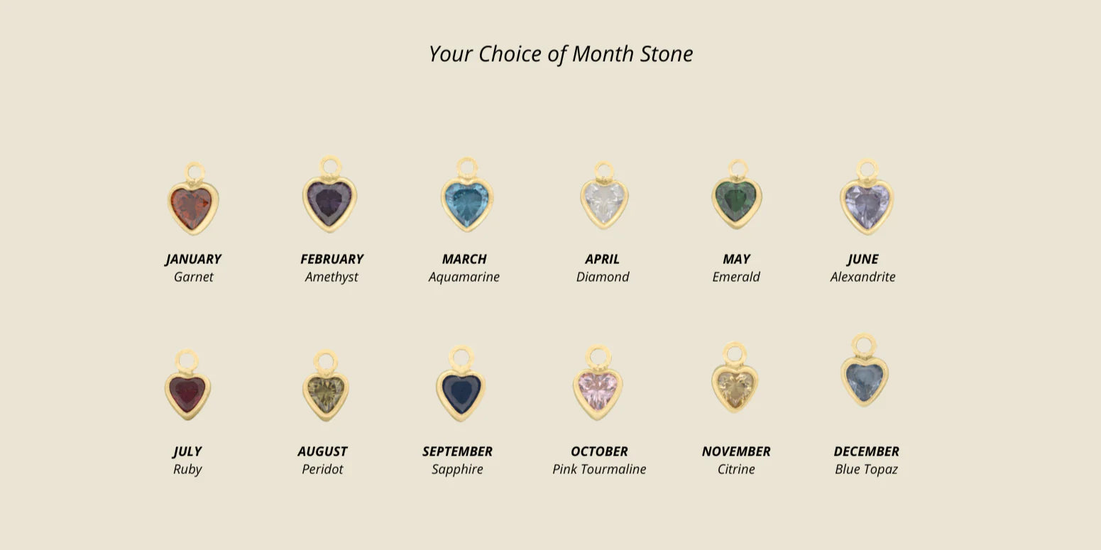 Tiny Disc Initial Birthstone Bracelet - 925 SS