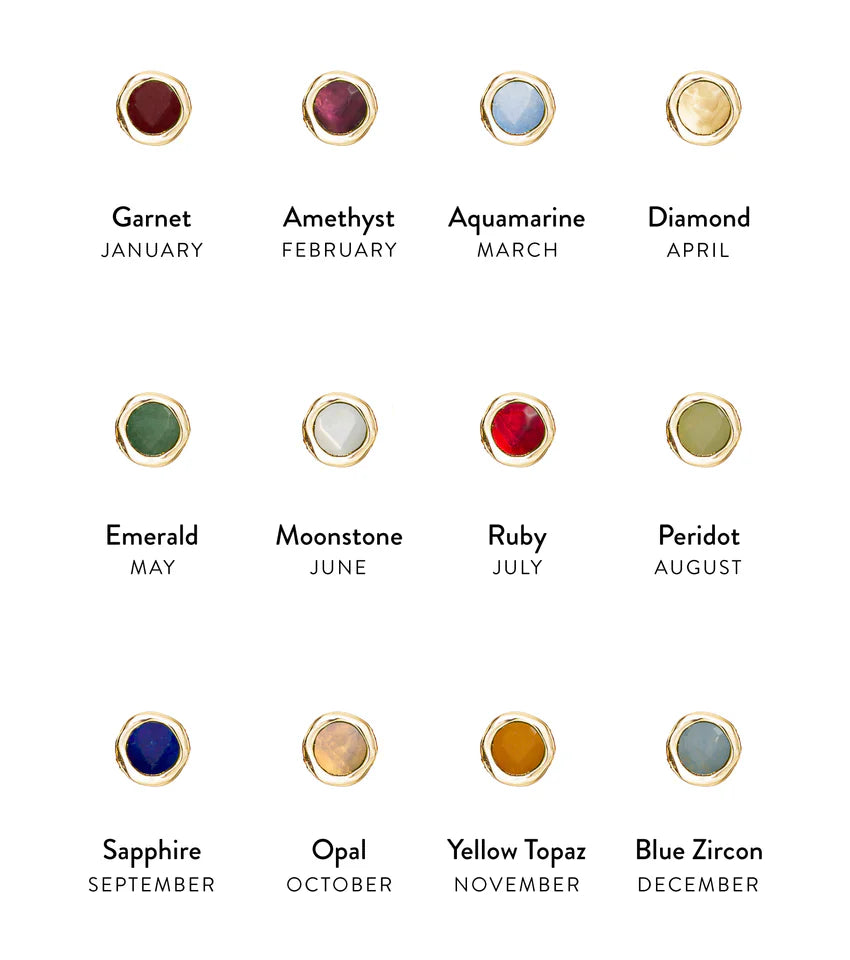 Initials & Birthstone Necklace