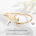 Arabic Customised Pearl Bangle