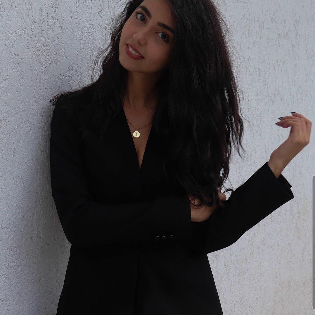 Octagon Initial Necklace