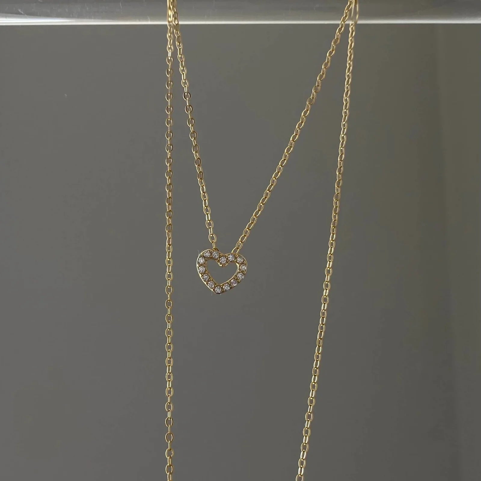 Diamond Halo Heart Pendant Necklace