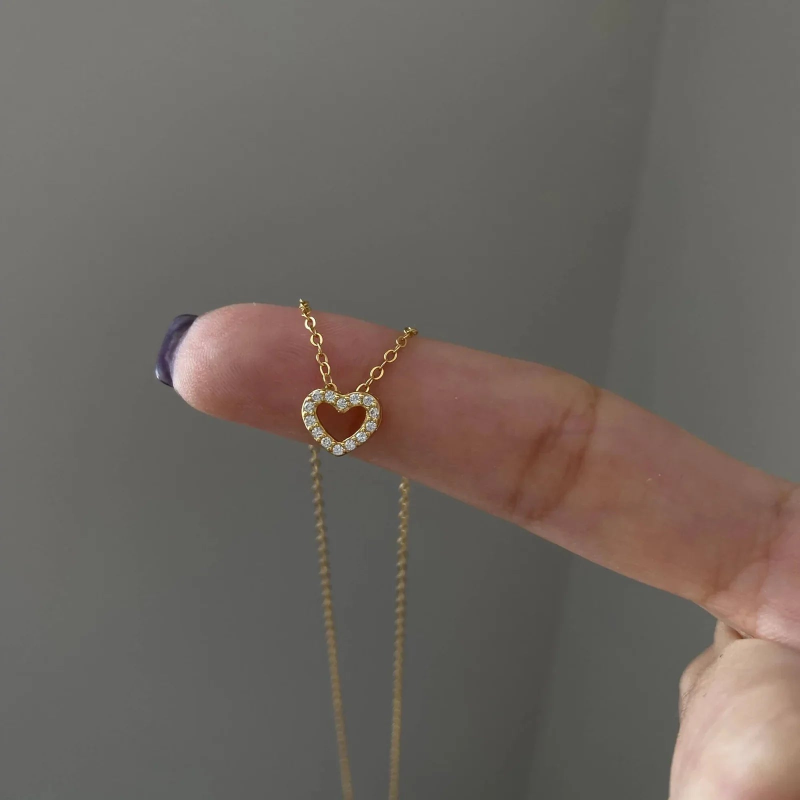 Diamond Halo Heart Pendant Necklace