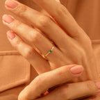 Minimal Emerald Ring | 925 Silver