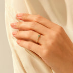 Minimal Emerald Ring | 925 Silver