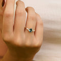 Oval Sapphire Vintage Ring | 925 Silver