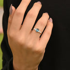 Oval Sapphire Vintage Ring | 925 Silver