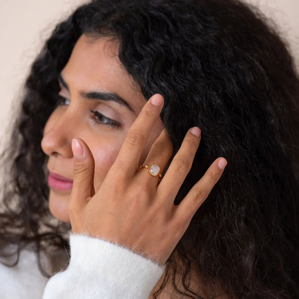 Milky Opal Ring | 925 Silver