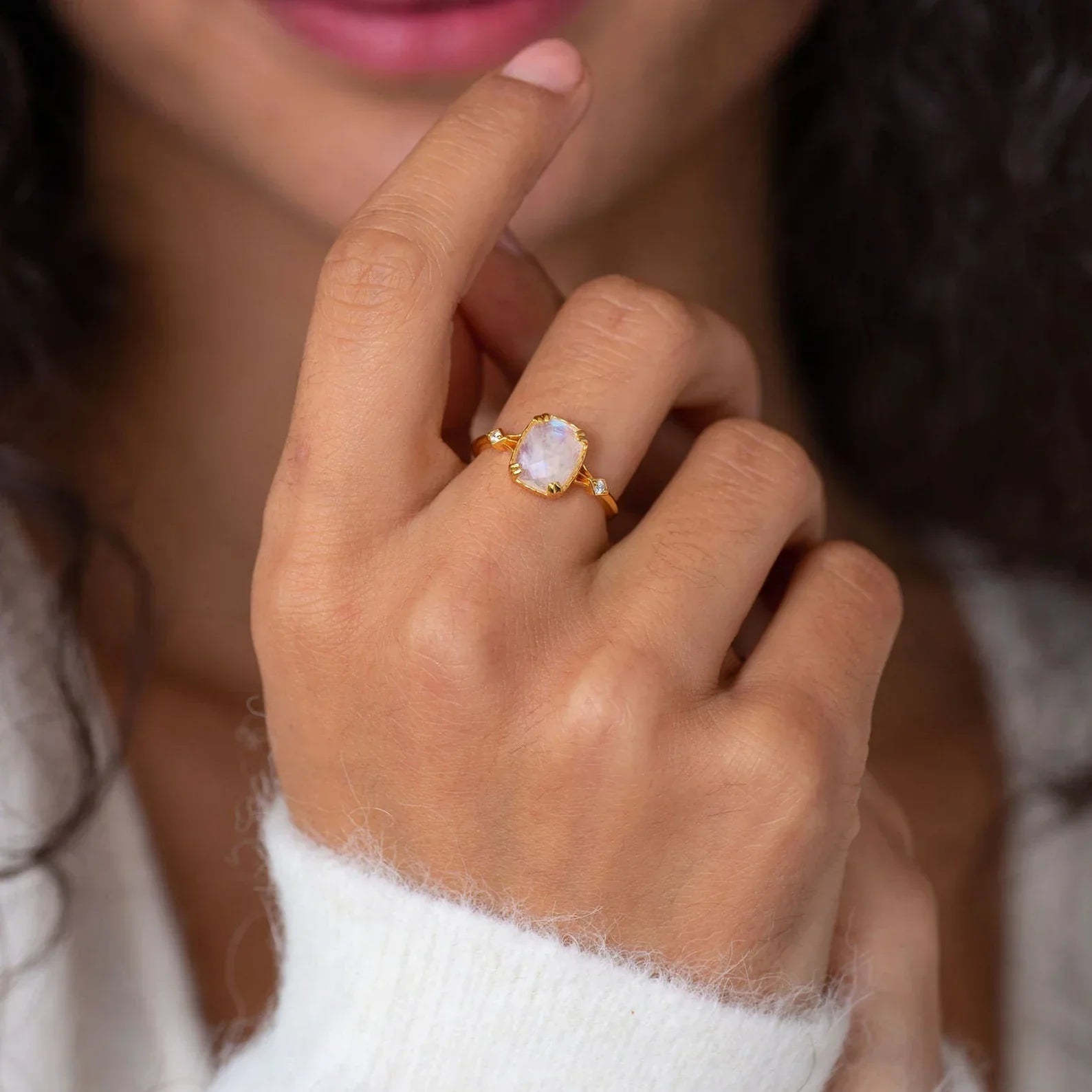 Milky Opal Ring | 925 Silver