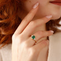 Emerald Cindrella Ring