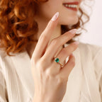 Emerald Cindrella Ring