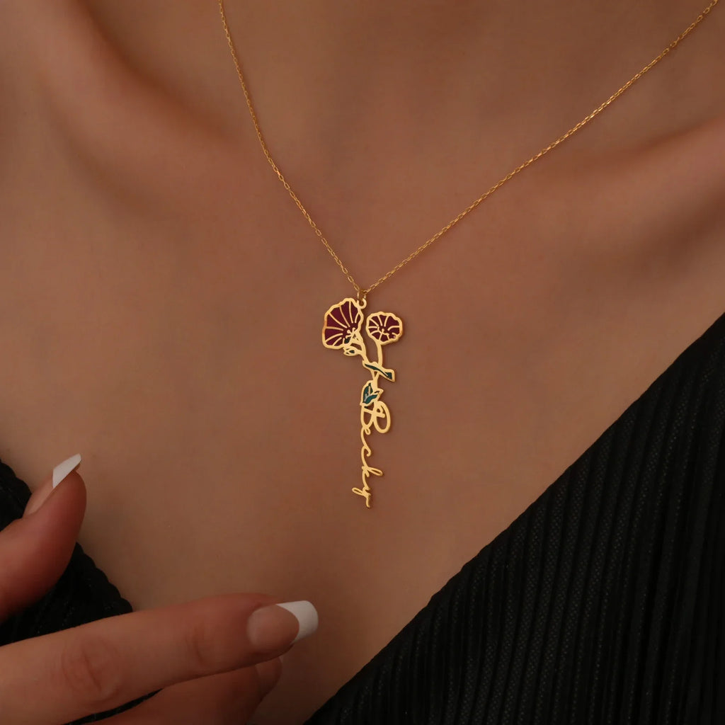 Colorful Birthflower Necklace