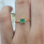 Emerald Glow Minimal Ring