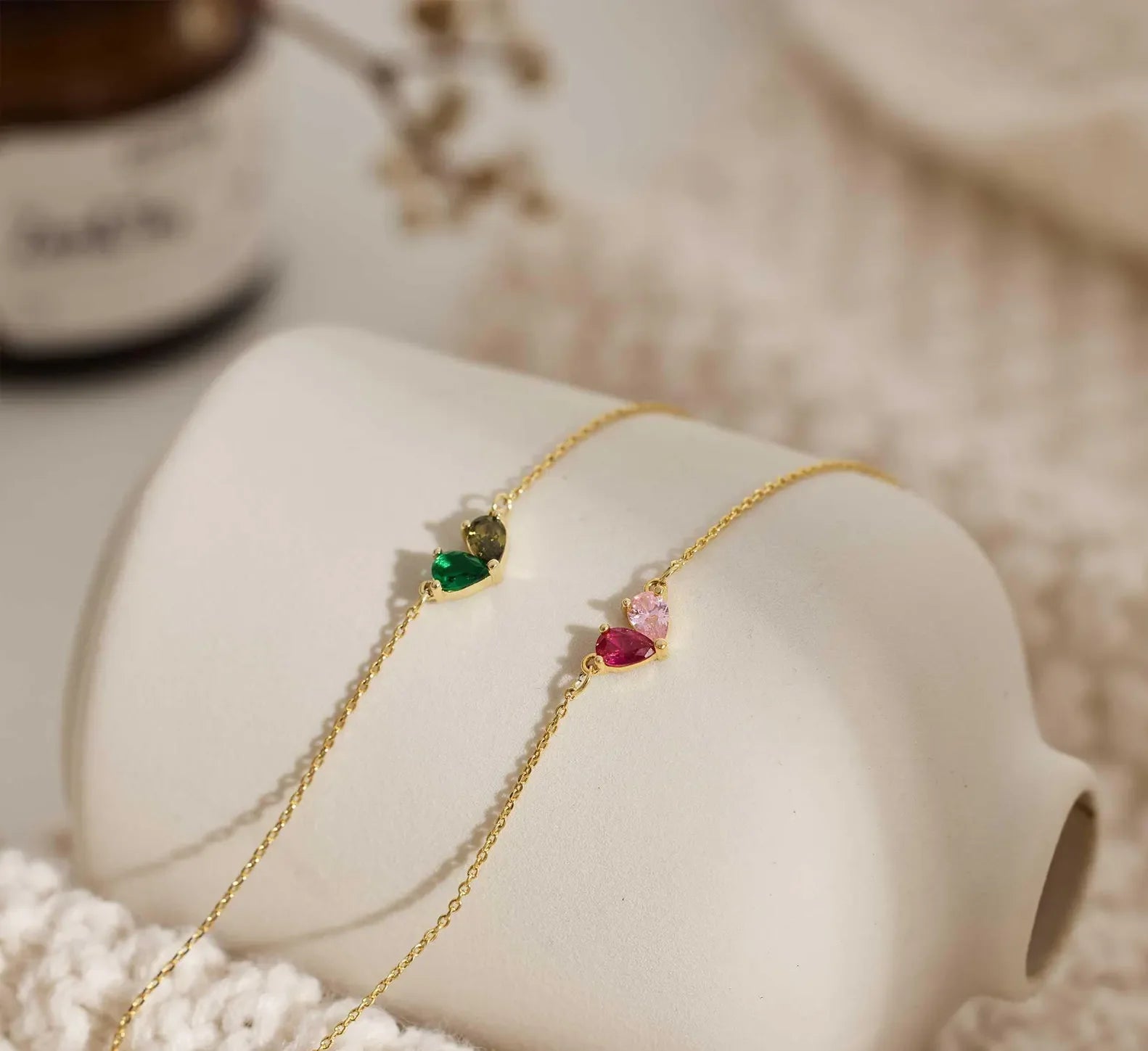 Heart Birthstone Bracelet